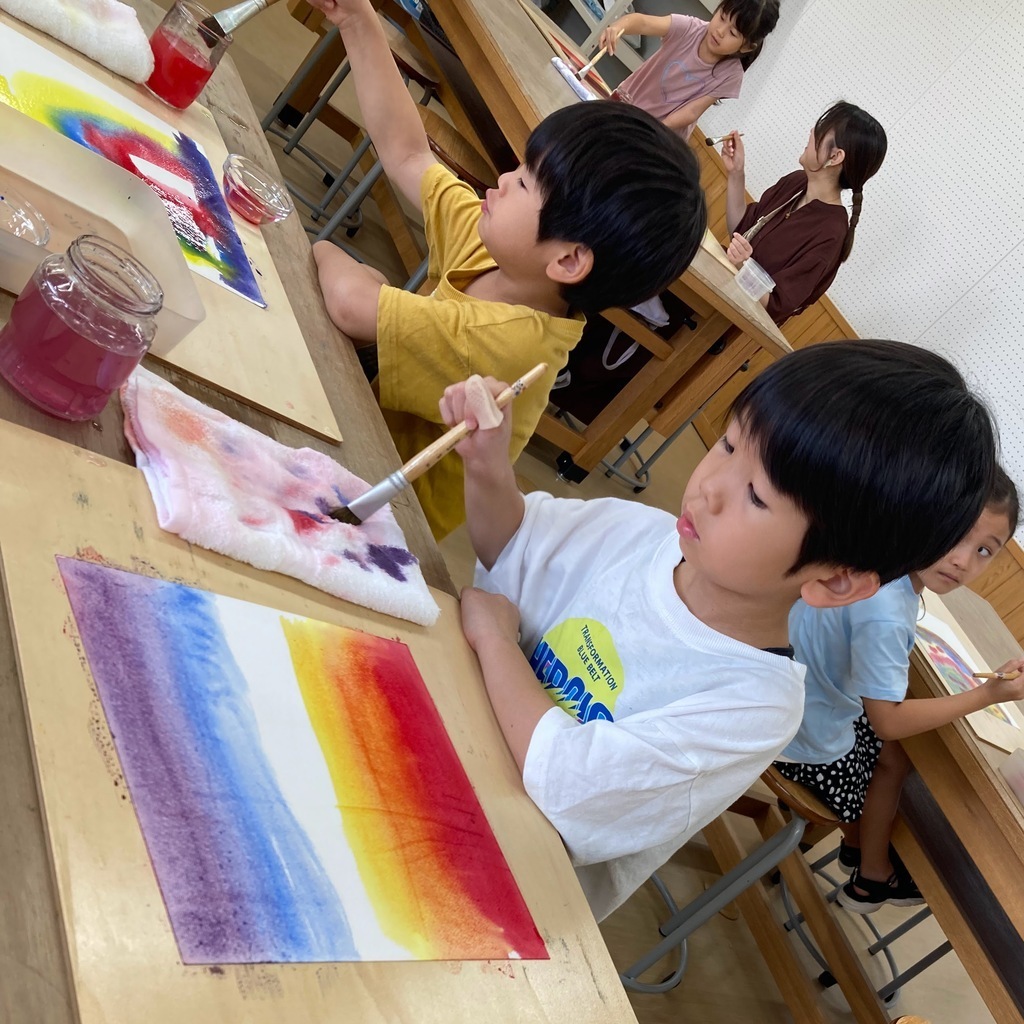 ぬらし絵ランタン作り