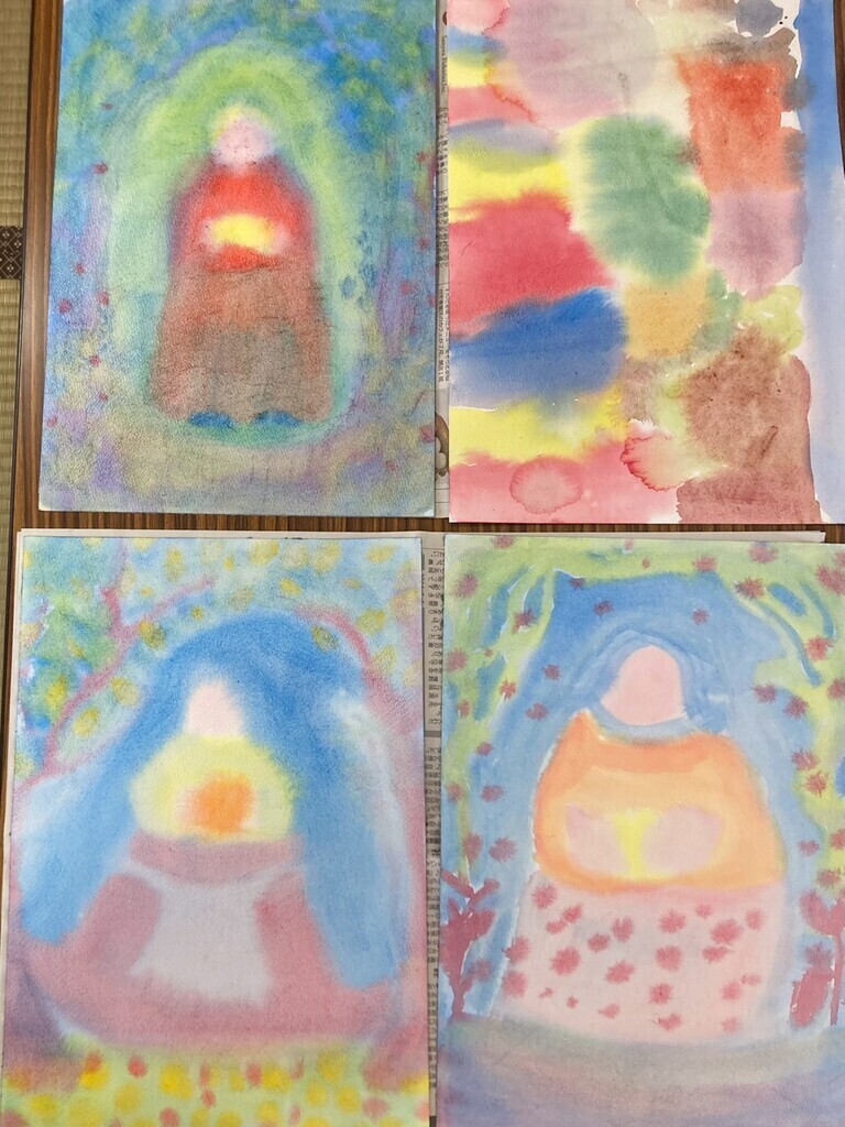 夏休み3年生　5年生にじみ絵教室