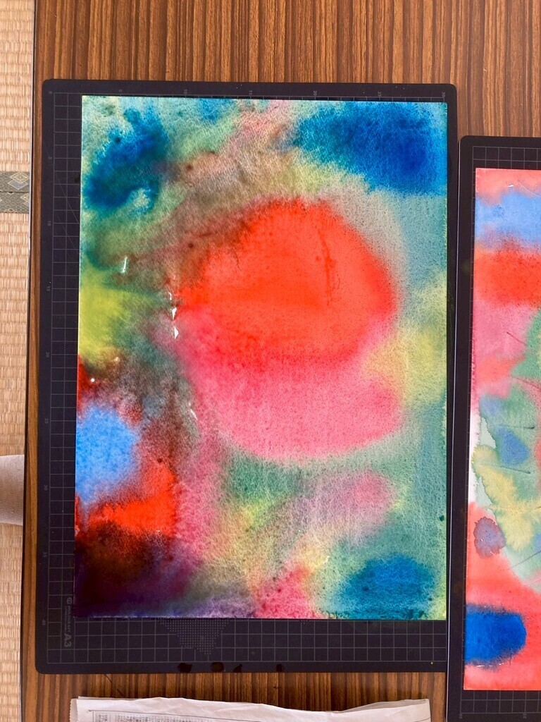 夏休み５歳児ぬらし絵教室